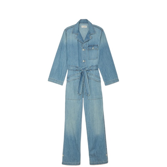 Nili Lotan Aria Jumpsuit in faded denim size XS - Picture 2 of 8